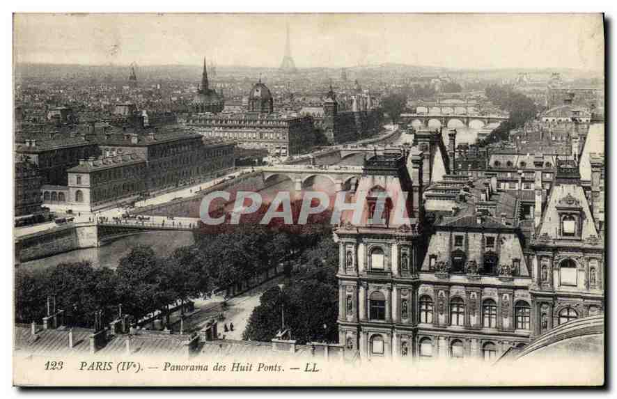 CPA Paris Panorama des Huits Ponts 