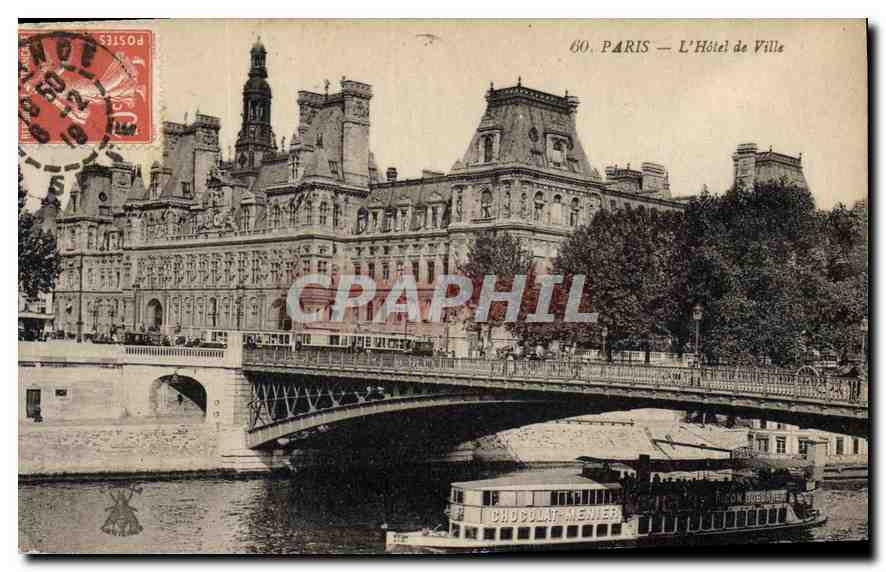 CPA Paris L'Hotel de Ville 