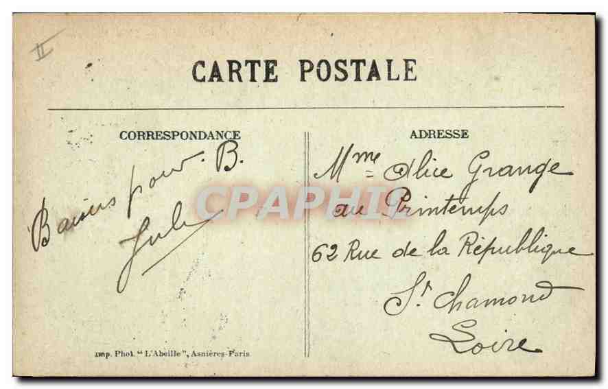 CPA Paris L'Hotel de Ville  — Rückseite