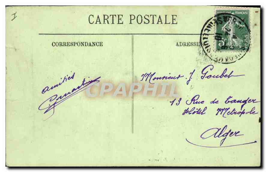 CPA Paris Le Palais de Justice  — Rückseite