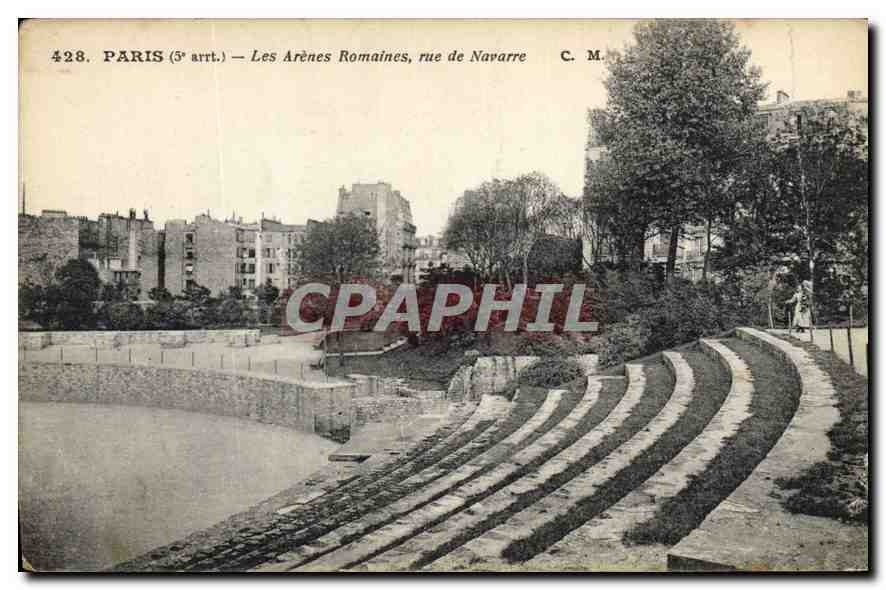 CPA Paris Les Arenes Romaines rue de Navarre 