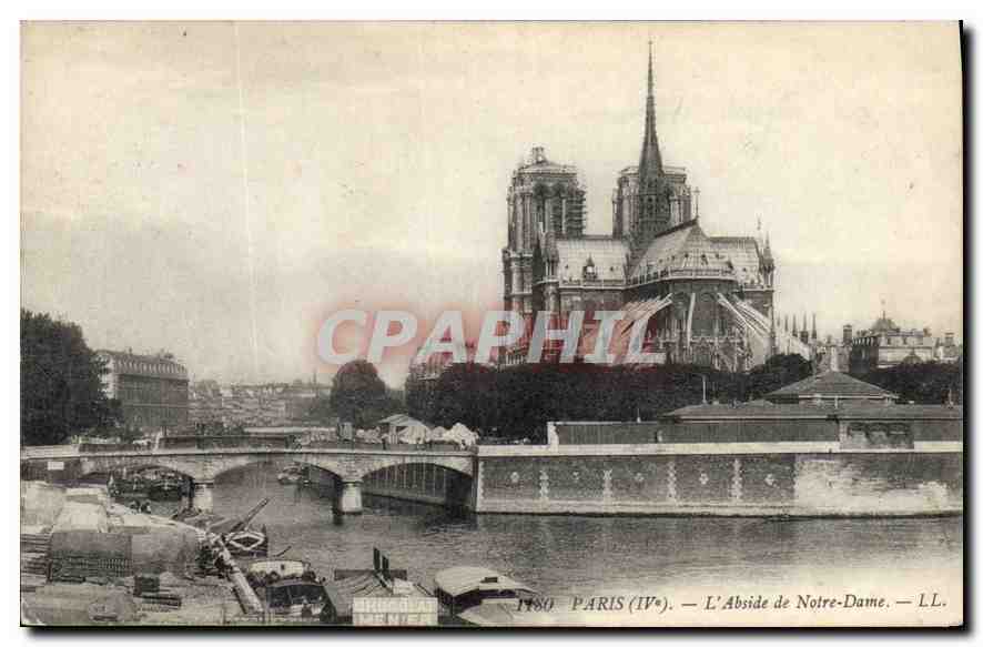 Paris (IVe) — L'Abside de Notre-Dame — L.L.