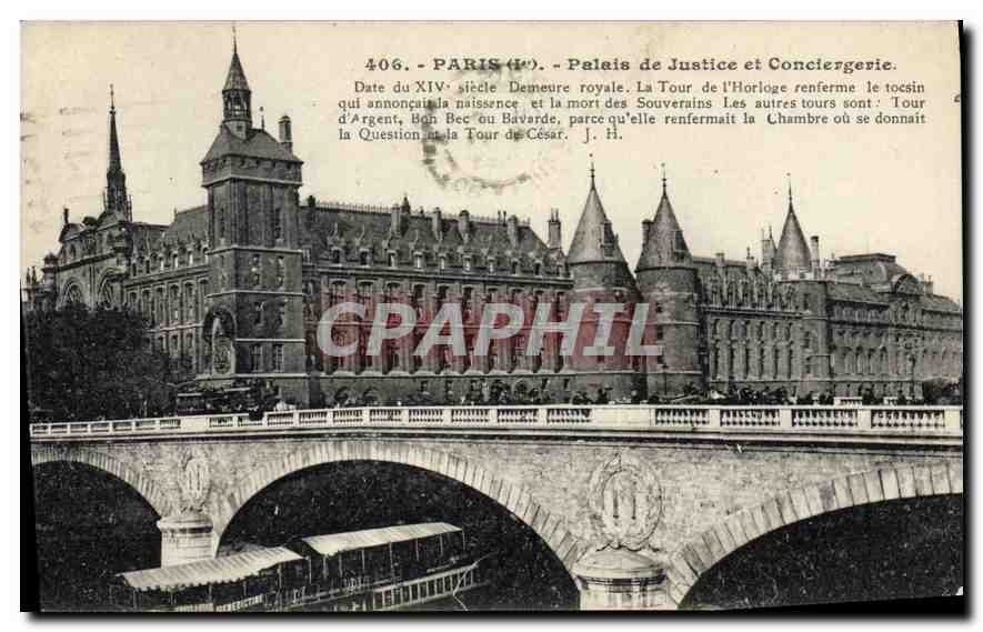 CPA Paris Ier Palais de Justice et Conciergerie Date du Xiv siecle demeure royale 