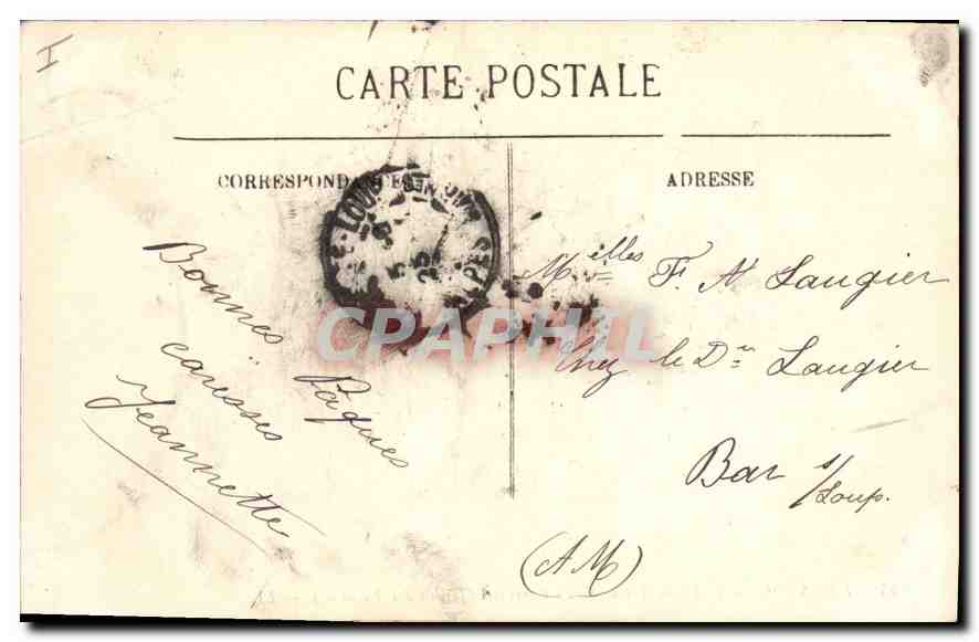 CPA Paris Ier l'Arc de Triomphe du Carrousel jardin des Tusleries  — Rückseite