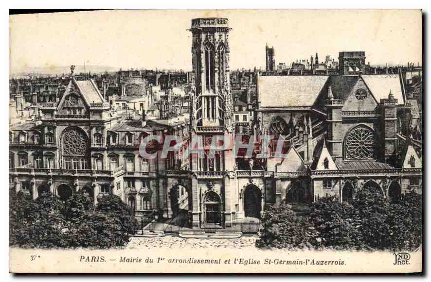 CPA Paris Mairie du I Arrondissement eglise St germain l'Auxerrois 