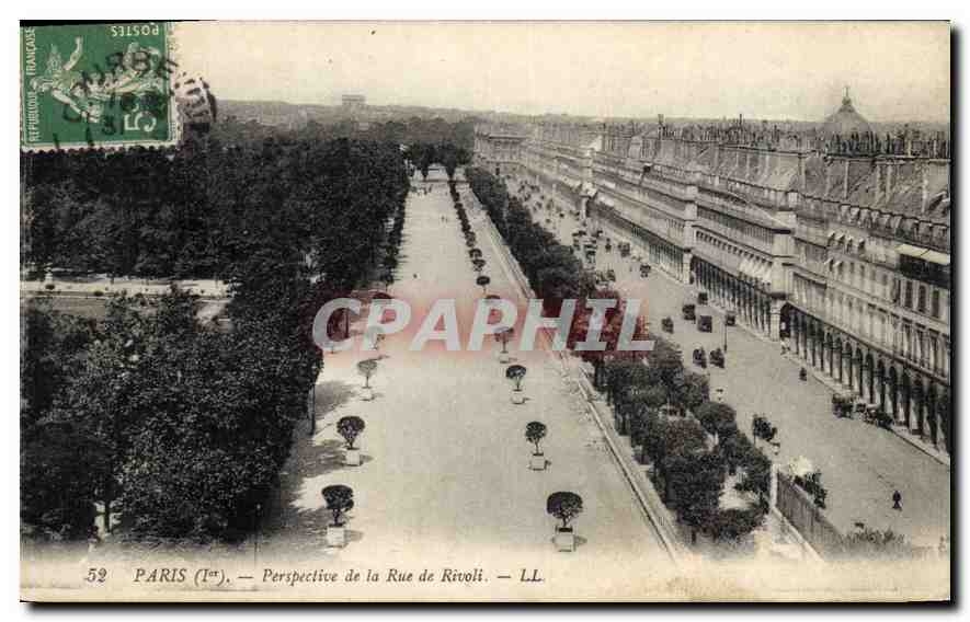 CPA Paris Ier Perspective de la Rue de Rivoli 