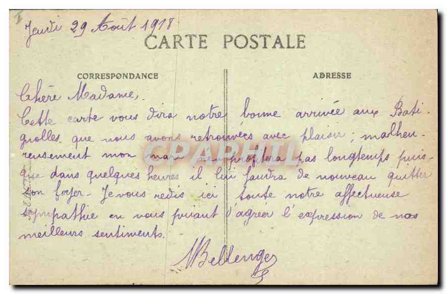 CPA paris Mairie du Ier Arrondissement Saint dermain l'Auxerrois  — Verso