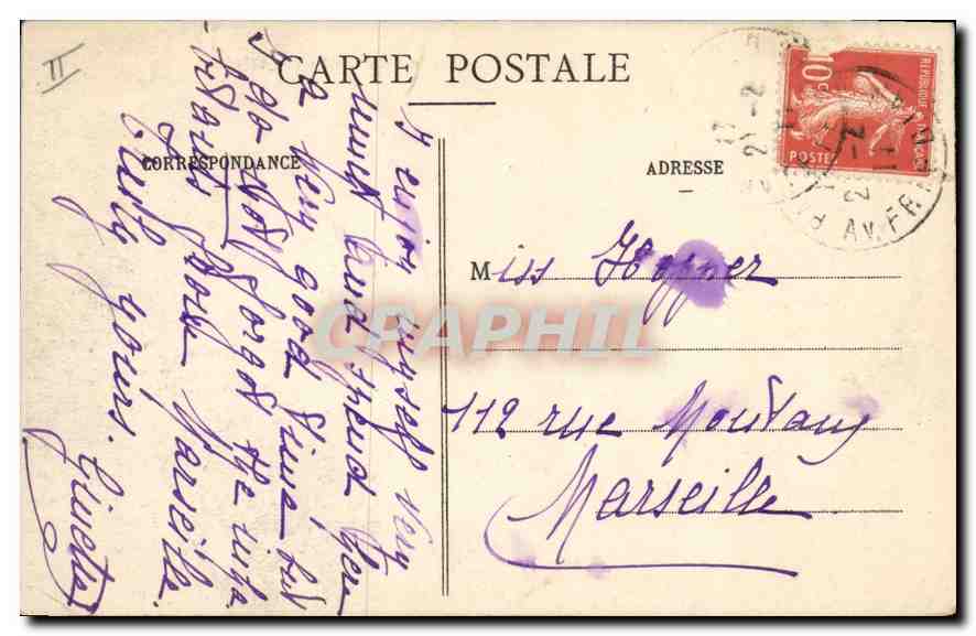 CPA paris le boulevard de la Madeleine  — Rückseite