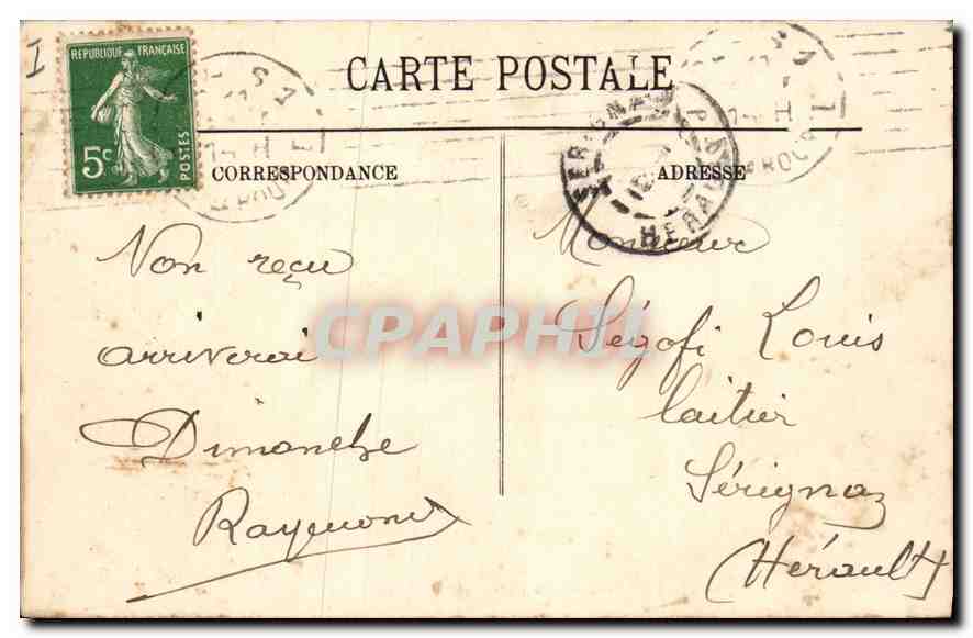 CPA Paris Ier l'Arc de Triomphe du carrousel  — Rückseite