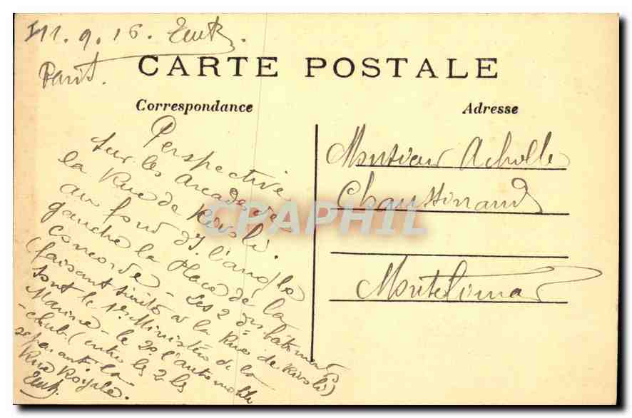 CPA Paris Ier arrt le jardin des Tuileries vue generale  — Rückseite