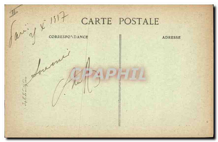 CPA paris Mairie du Ier Arrondissement Saint dermain l'Auxerrois  — Rückseite