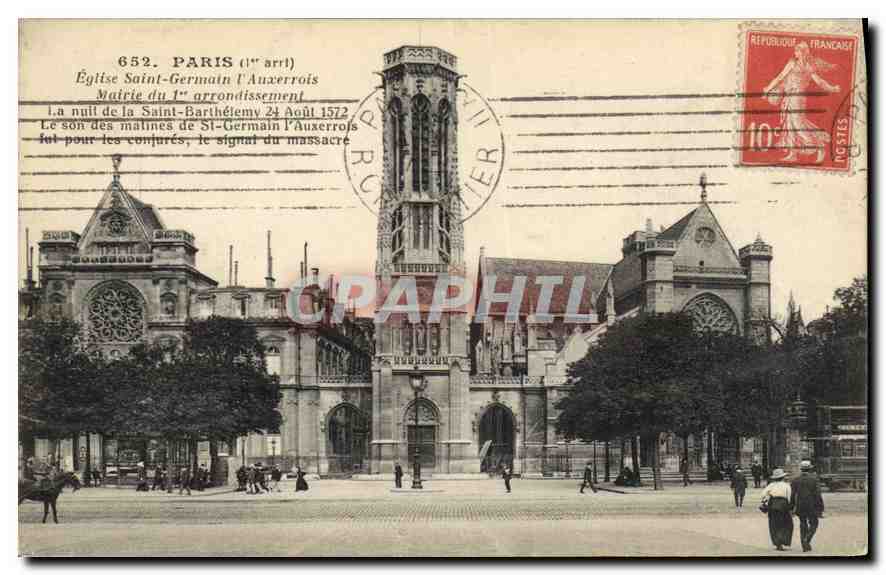 CPA Paris Ier arrt eglise Saint Germain l'Auxerrois Mairie du 1er Arrondissement 