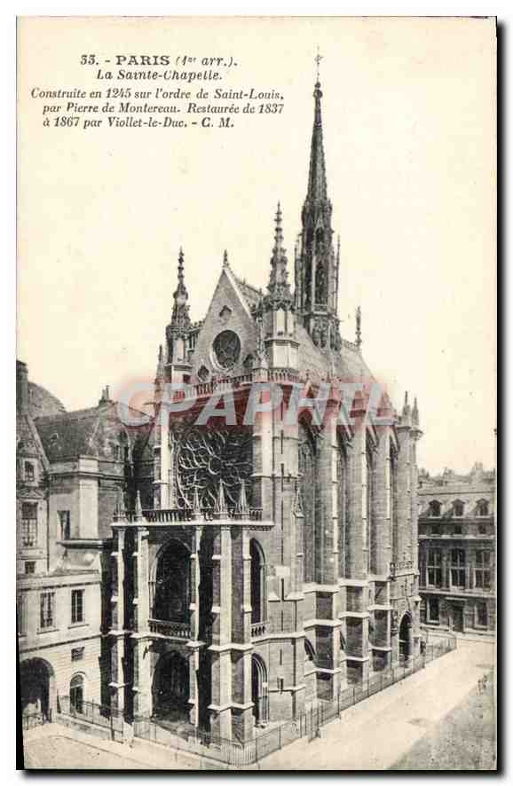 CPA Paris Ier arr la Sainte chapelle construite en 1245 sur l'ordre de St Louis par Pierre de Montre