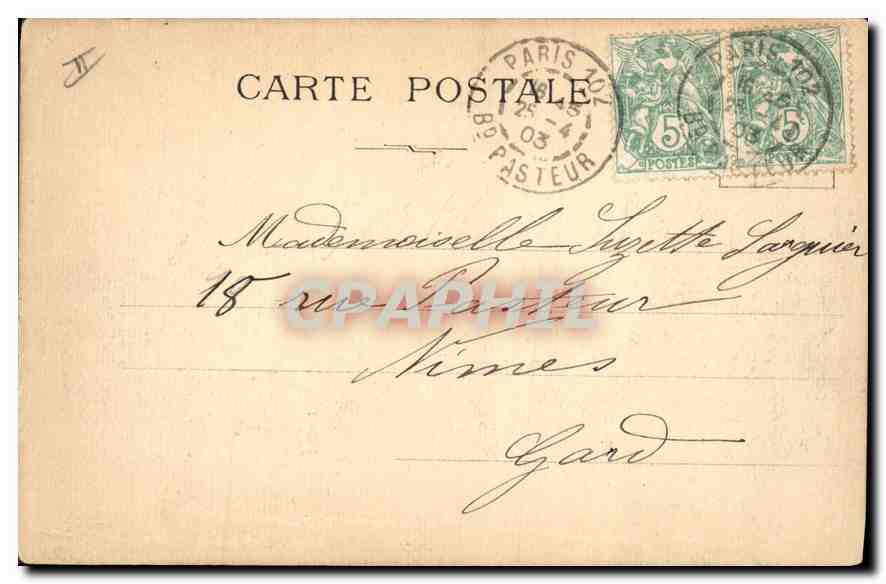 CPA Paris rue de Rivoli  — Rückseite