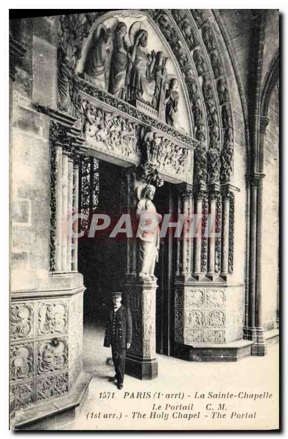 CPA Paris 1er arrt la Sainte Chapelle le portail 