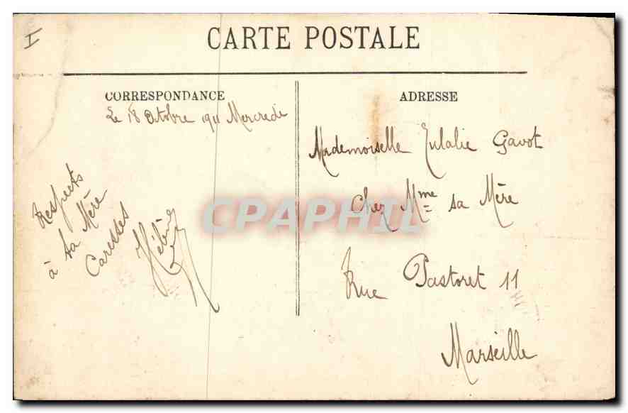 CPA Paris 1er l'Arc de Triomphe du carrousel  — Rückseite