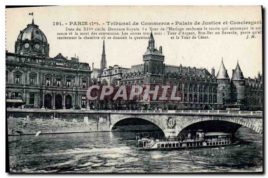 CPA Paris 1er Tribunal de Commerce palais de justice et Conciergerie 