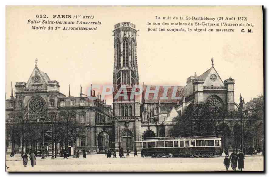 CPA Paris 1er arrt eglise Saint Germain l'Auxerrois Mairie du 1er Arrondissement 