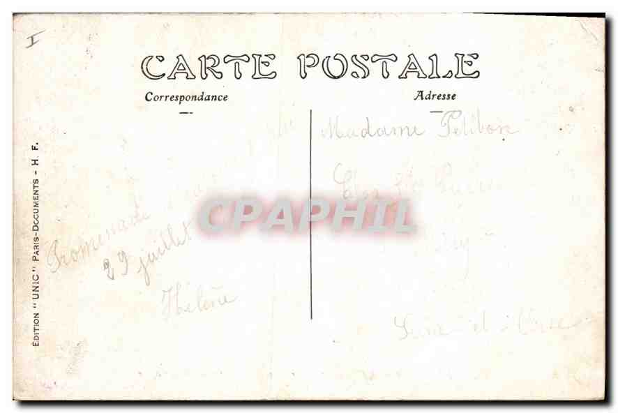 CPA Paris Ier arr le Monument de Leon Gambetta et Louvre  — Verso