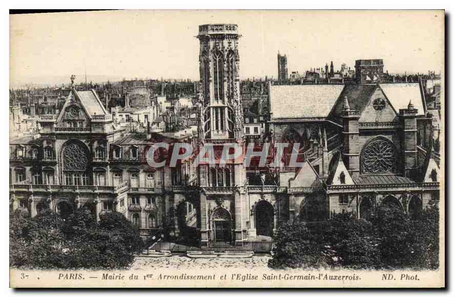 CPA Paris Mairie du 1er Arrondissement et l'eglise St Germain l'Auxerrois 
