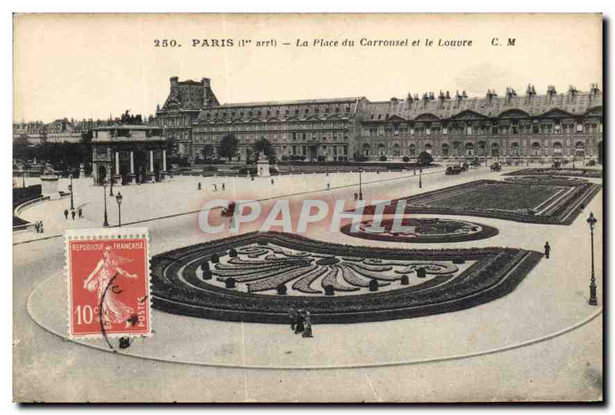 CPA Paris Ier arrt la place du carrousel et le Louvre 