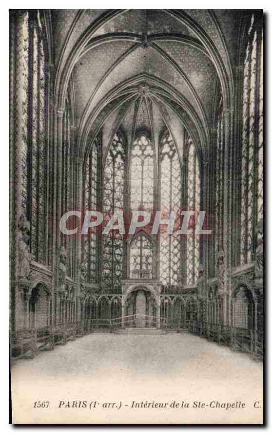 CPA Paris Ier interieur de la Ste Chapelle 
