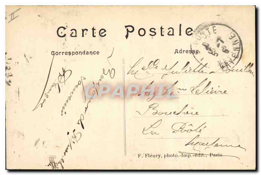 CPA Paris VIII arrt Parc Monceau  — Verso