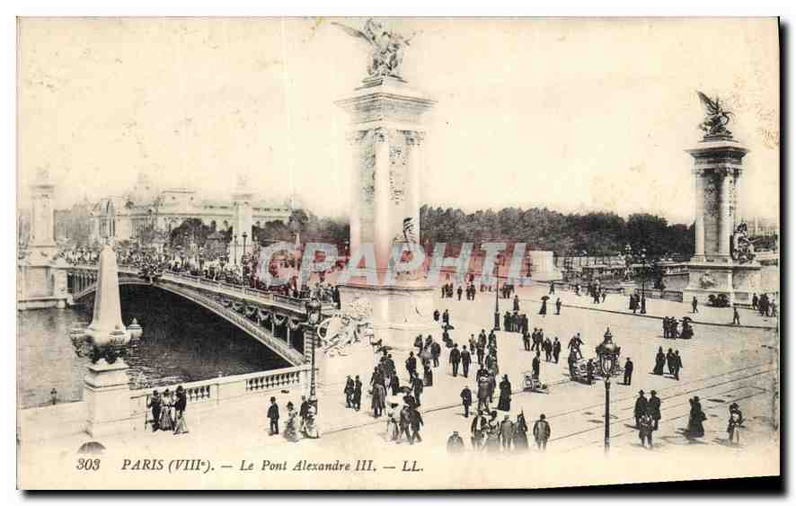 CPA Paris VIII Le Pont Alexandre III 