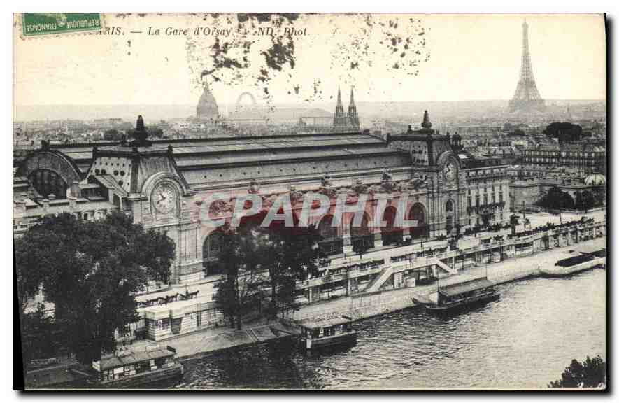 CPA Paris La Gare d'Orsay Tour Eiffel
