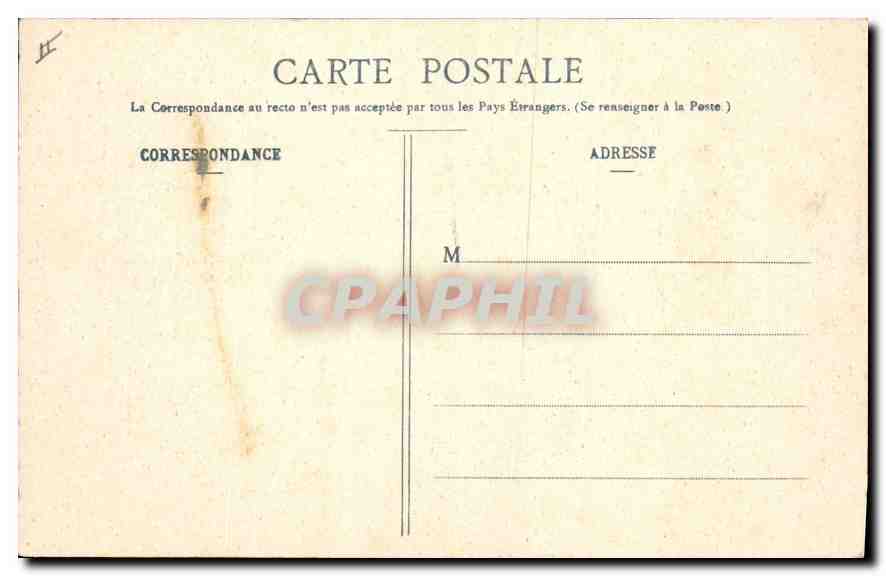 CPA Paris Arc de Triomphe VIII  — Verso