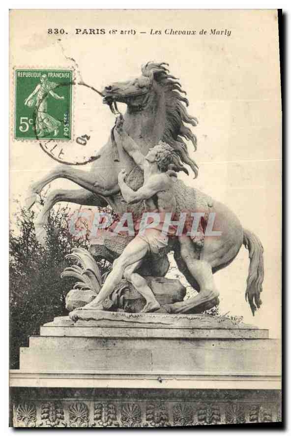 CPA Paris 8 arrt Les Chevaux de Marly 