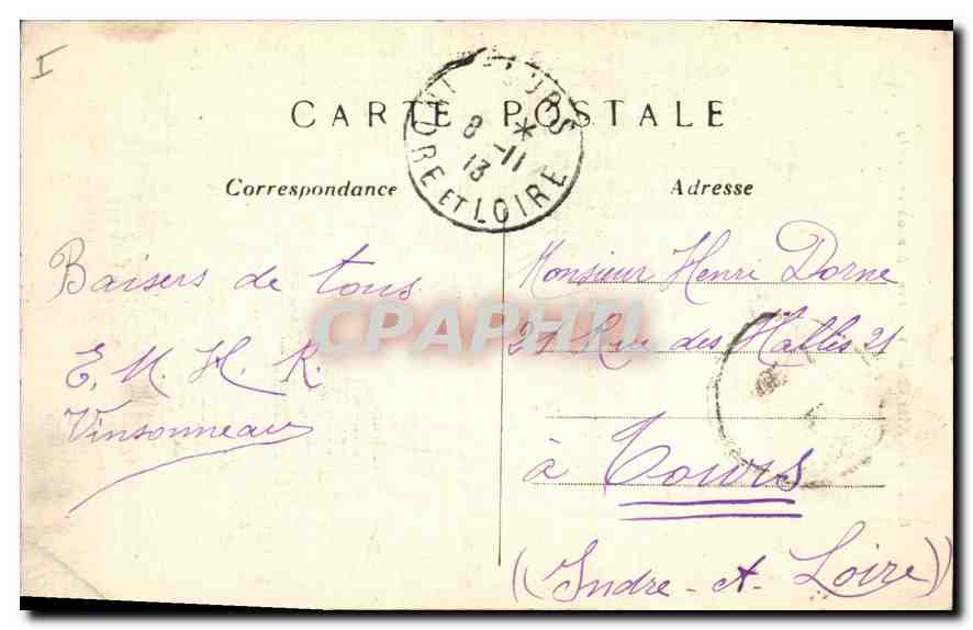 CPA Paris 8 arrt Les Chevaux de Marly  — Rückseite