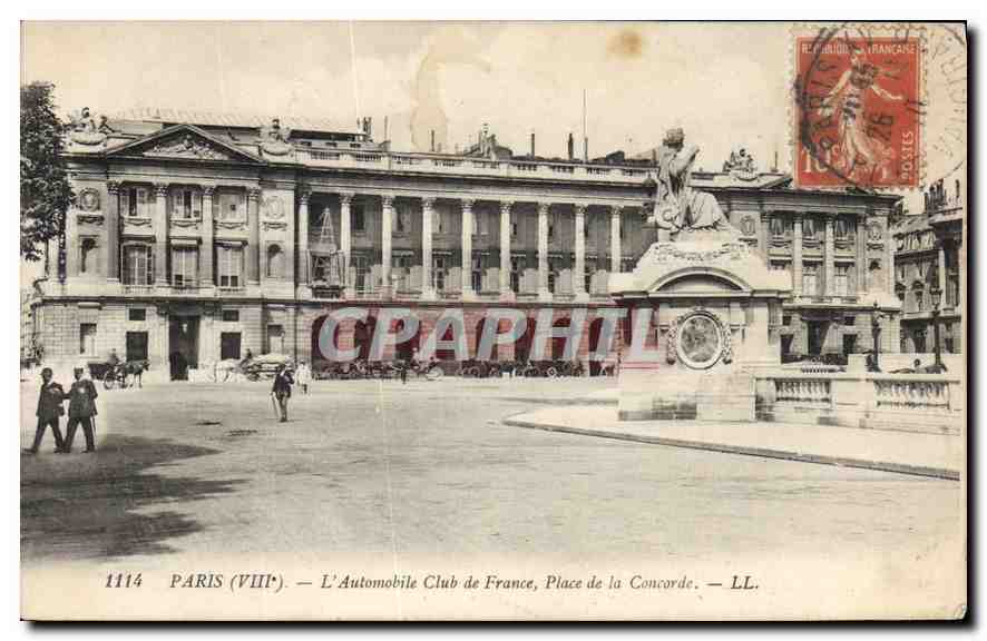 CPA Paris VIII L'Automobile Club de France Place de la Concorde 