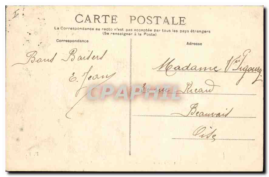CPA Paris Place de la Concorde VIII arrt  — Rückseite