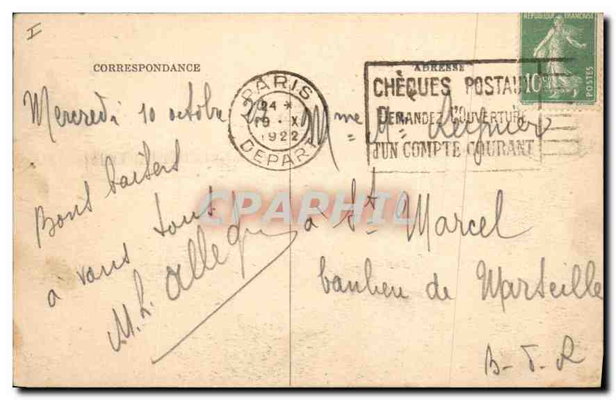 CPA Paris 8 Pont Alexandre III  — Verso
