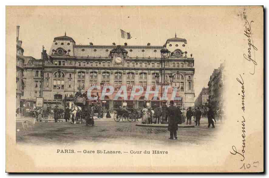 Paris — Gare St-Lazare — Cour du Havre — Imprimerie Georgette