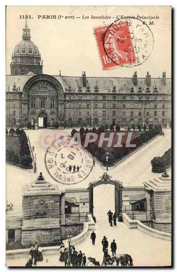 CPA Paris 7 arrt Les Invalides L'Entree Principale 