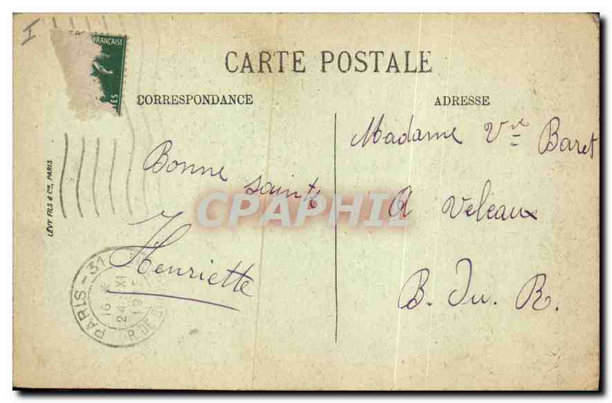 CPA Paris VII Le Pont de la Concorde et la Chambre des Deputes  — Rückseite