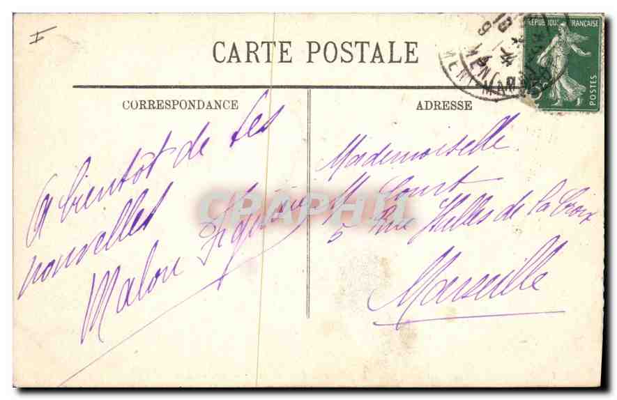CPA Paris VII La Chambre des Deputes et le Pont de la Concorde Bateau Peniche Chocolat Menier Picon — Rückseite