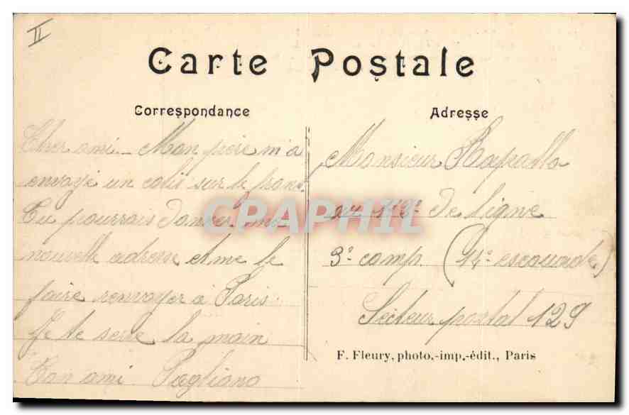 CPA Paris VII arrt Vue generale de l'Ecole Militaire et de l'Ecole de Guerre  — Rückseite
