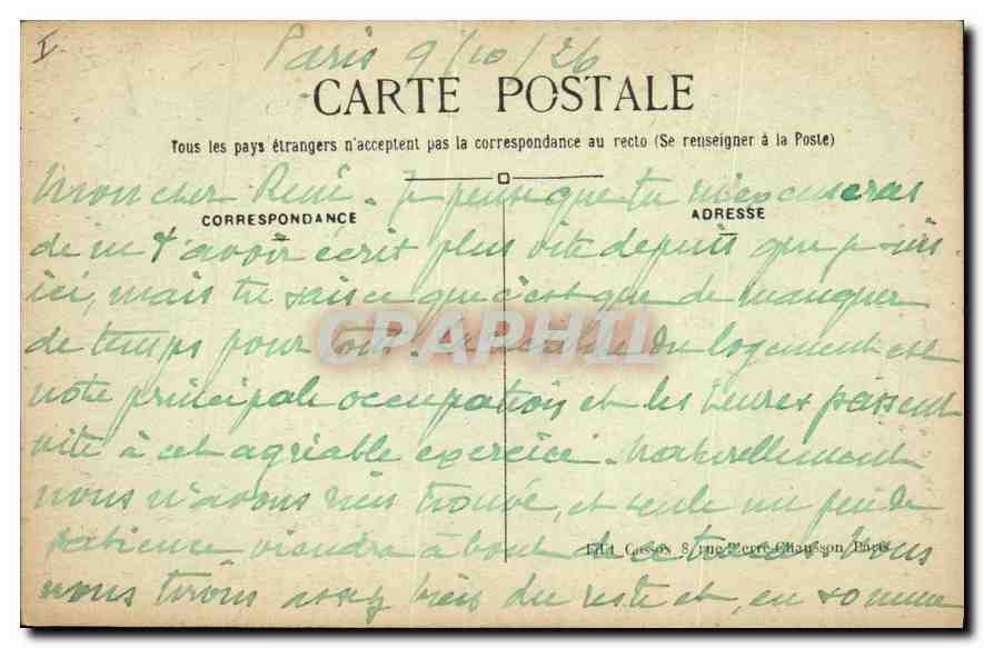 CPA Paris 6 arrt Eglise St Sulpice  — Rückseite