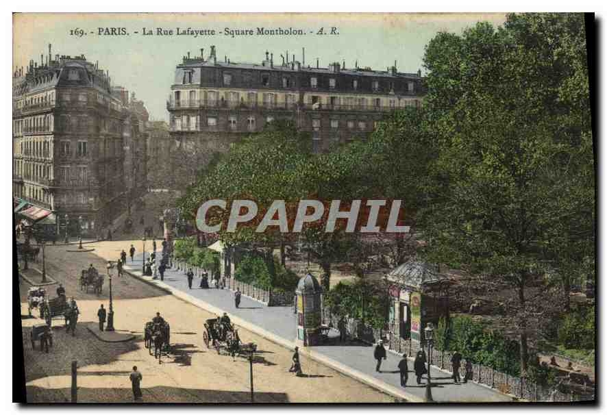 CPA Paris rue Lafayette Square Montholon 