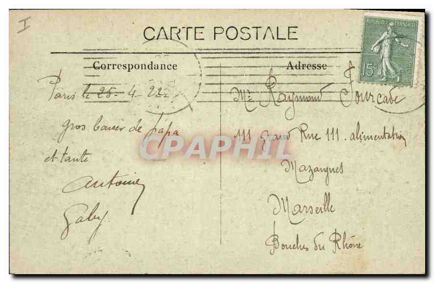 CPA Paris 7 arrt Les Invalides vue generale l'Hotel des Invalides  — Rückseite