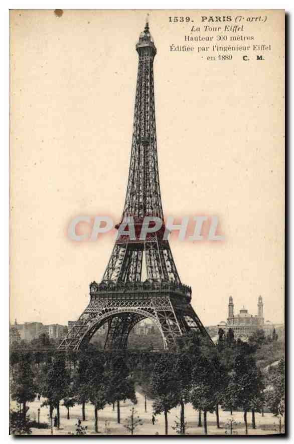 CPA Paris 7 arrt La Tour Eiffel 