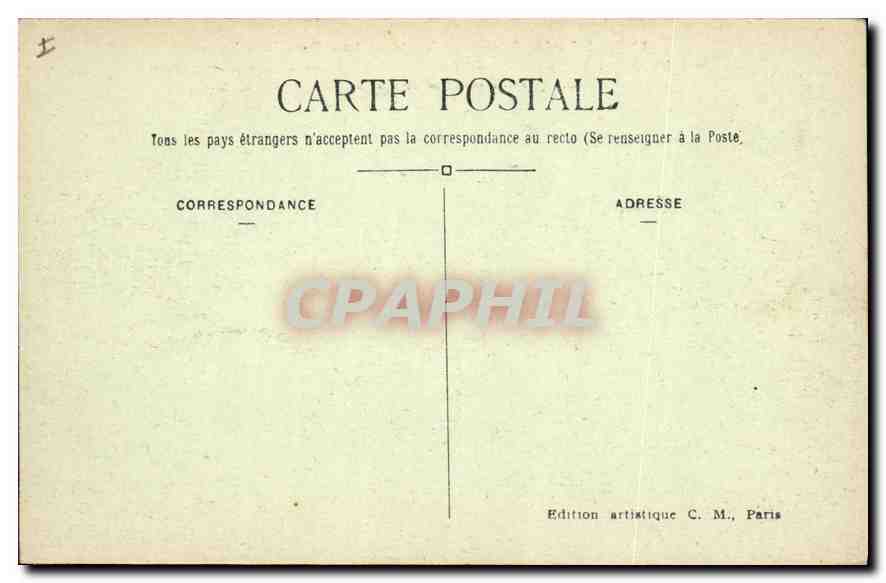 CPA Paris 7 arrt Les Invalides vue generale l'Hotel des Invalides  — Rückseite