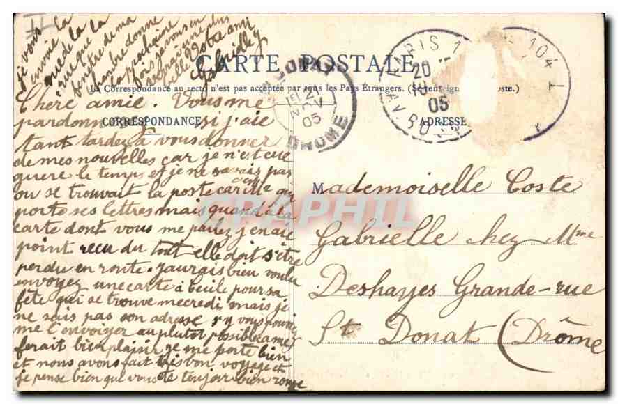 CPA Paris La fontaine Bouchardon rue de Grenelle VII  — Rückseite
