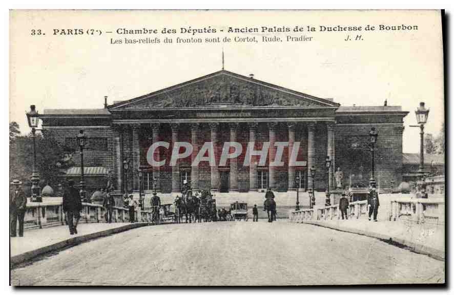 CPA Paris 7 Chambre des Deputes ancien Palais de la Duchesse de Bourbon 