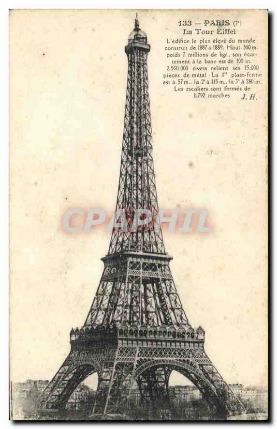 CPA Paris 7 La Tour Eiffel 