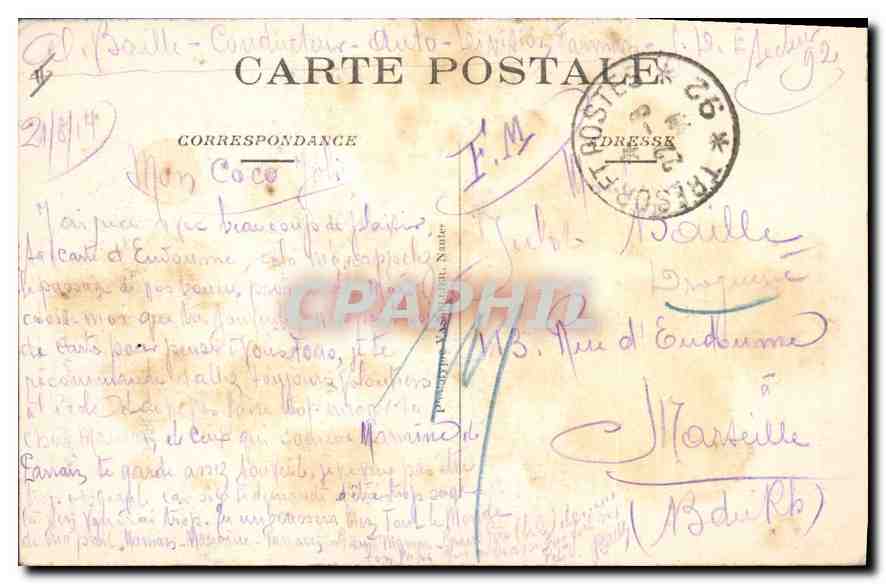 CPA Paris VII Bords de la Seine et la Tour Eiffel  — Rückseite
