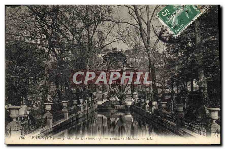 CPA Paris VI Le Jardin du Luxembourg Fontaine Medicis 
